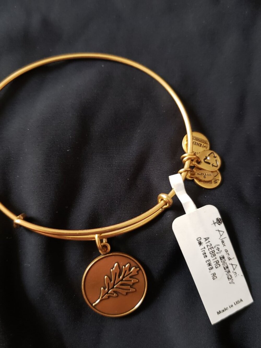 ☮️ NWT Alex and Ani Gold Oak Tree Bracelet Bangle Stability Power Strength…